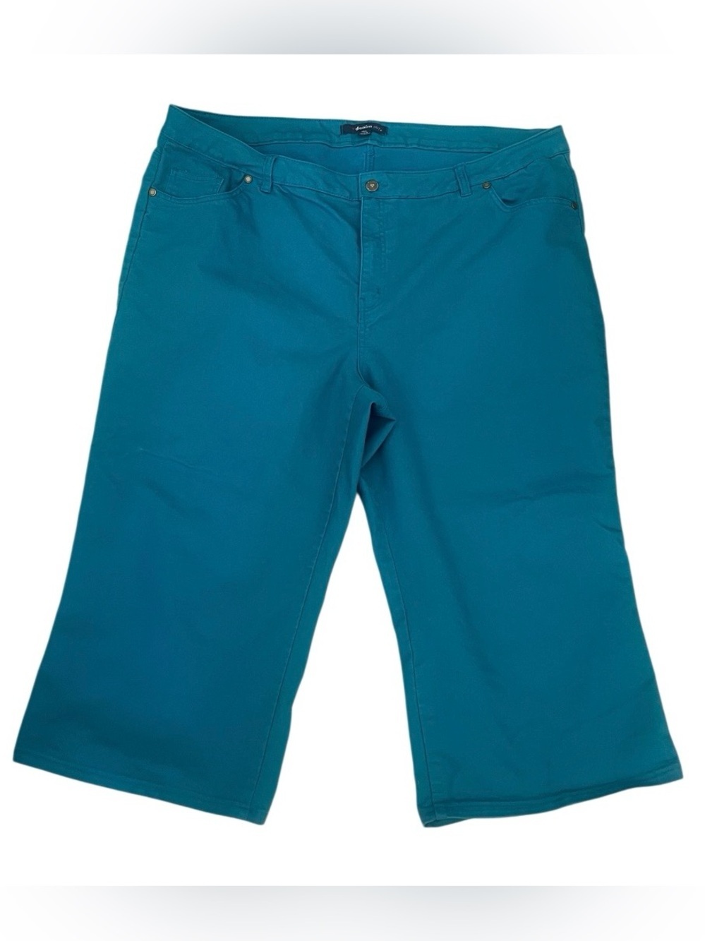 Denim 24/7 Women's PLUS SIZE Flare Jeans in Bright Teal